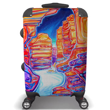 Rachel Houseman, Designer Luggage, Deluxe, Suitcase, Southwestern, Colorful