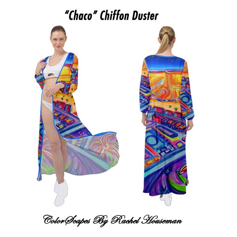 Chiffon Duster, Duster, Beach Cover, Cover-Up, Beach Gear, Kimono, Colorful