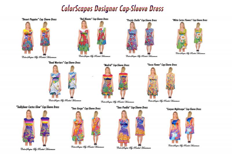 Rachel Houseman, Designer Dress, Cap-Sleeve Dress, ColorScapes, Fashions, Cactus