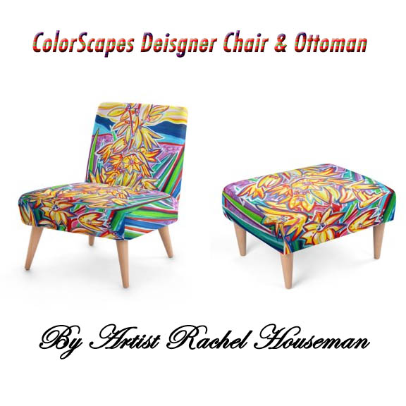Rachel Houseman, Home Designs, Chair, Ottoman, Set, Designer Homewear, Chair