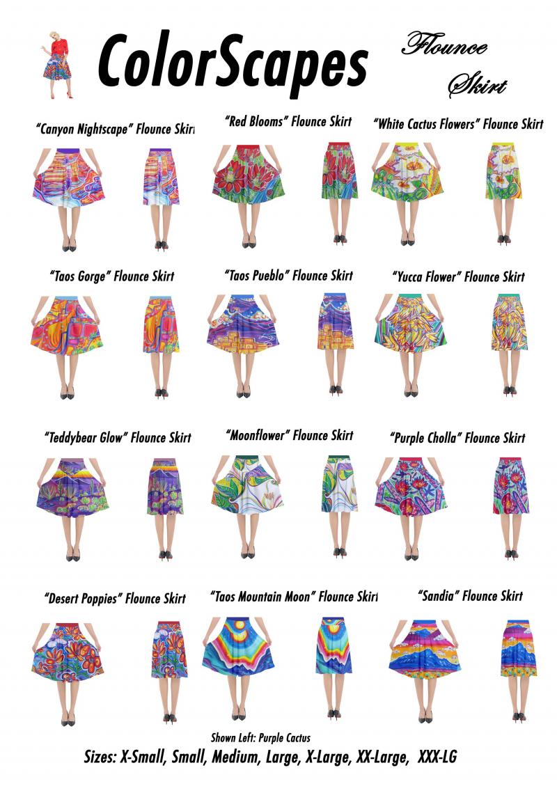 Flounce Skirt, Skirt, Long Skirt, Midi Skirt, Fashions, ColorScapes Fine Art 