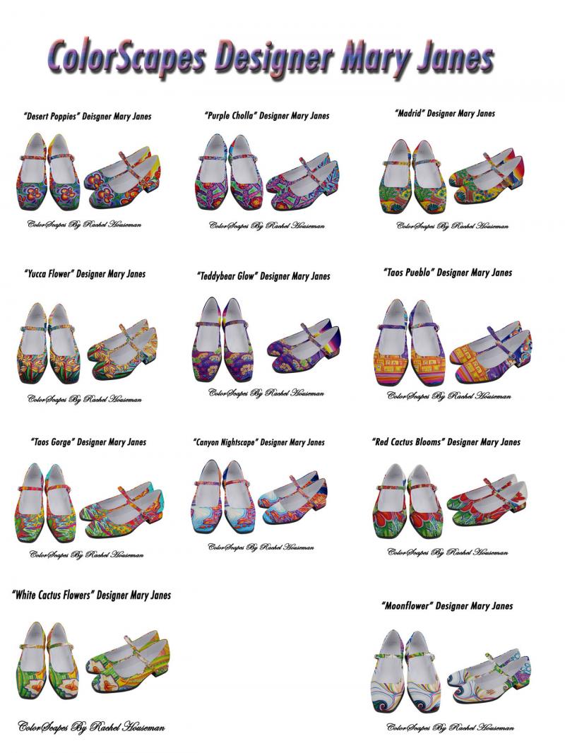 Rachel Houseman, Mary Janes, Designer Shoes, Fashion Shoes, ColorScapes Shoes