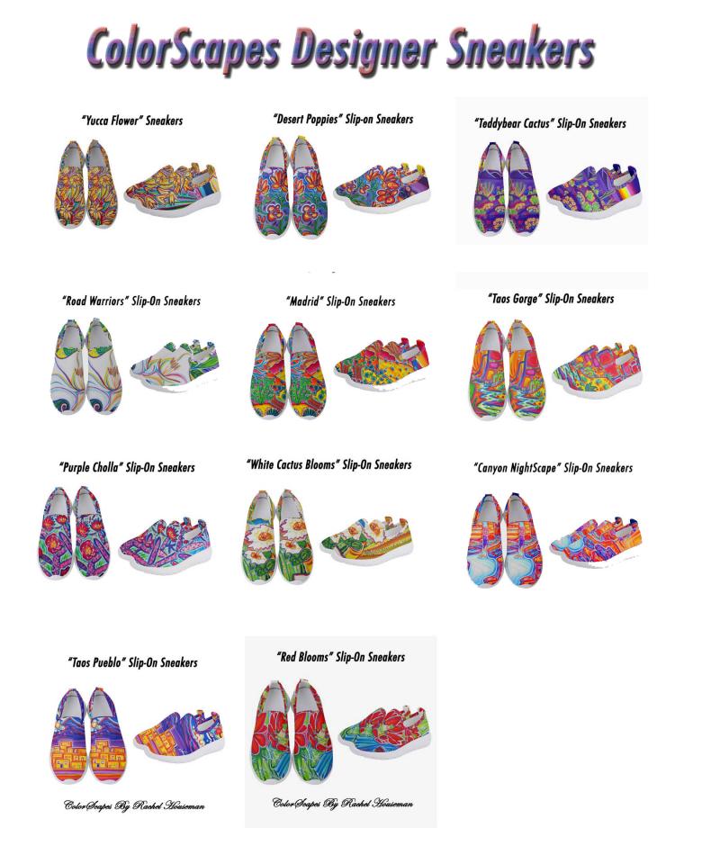 Rachel Houseman, Shoes, ColorScapes Designer Sneakers, Shoes, Art Shoes, Color