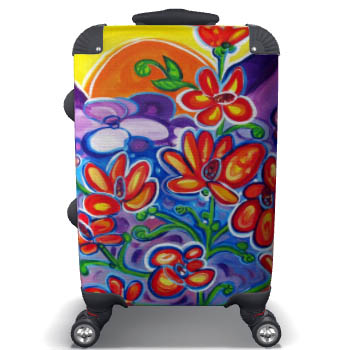 Rachel Houseman, Designer Luggage, Deluxe, Suitcase, Southwestern, Colorful