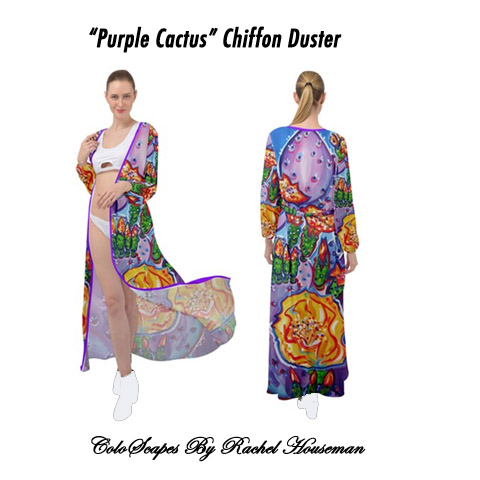 Chiffon Duster, Duster, Beach Cover, Cover-Up, Beach Gear, Kimono, Colorful