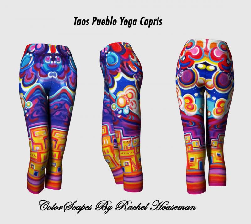 Rachel Houseman, Designer, Yoga Pants, Capris, ColorScapes, Taos Pueblo, Art
