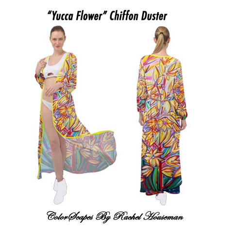Chiffon Duster, Duster, Beach Cover, Cover-Up, Beach Gear, Kimono, Colorful